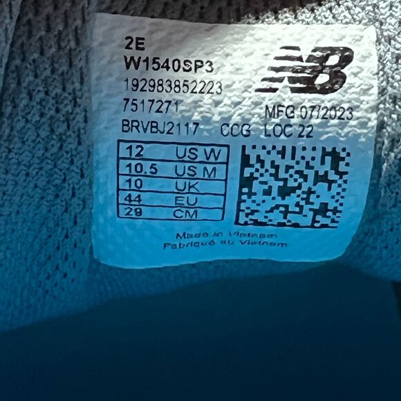 New Balance 1540v3 Running Shoes Wide Width Size 12 Women 10.5 Men - Picture 10 of 11